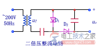 【图】倍压整流电路的工作原理_倍压整流电路的电路图