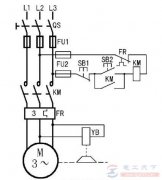 一例电磁抱闸制动控制电路的工作原理分析