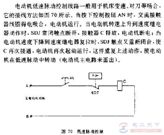 一例电动机低速脉动控制电路图