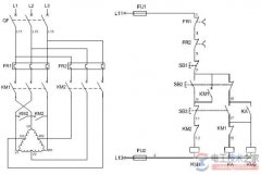 交流接触器控制双速电动机电气原理图与接线方法