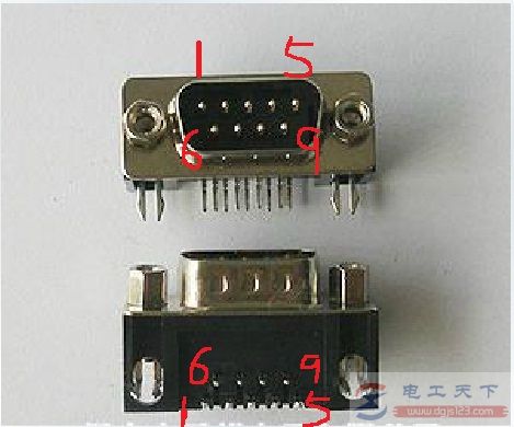 DB9公头母头接口引脚的定义