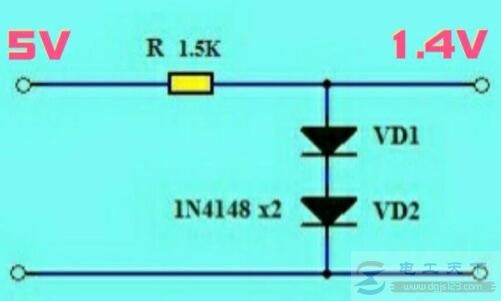 一例5v转成1.5v稳压电路图 一例5v转成1.5v稳压电路图