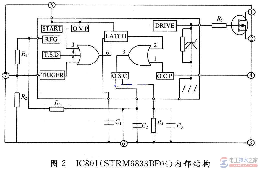 松下彩电开关电源的电路原理图