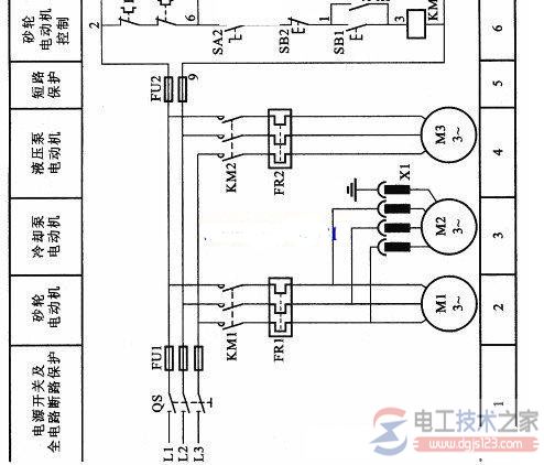 m7130平面磨床电气控制电路原理图 m7130平面磨床电气控制电路原理图