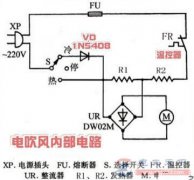 电吹风的内部电路图，电吹风的内部构造