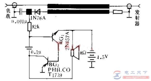 简单监听器电路图：盲人驻波监听器与小型监听电路图