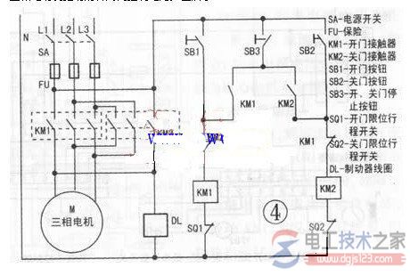电动伸缩门继电控制电路图的分类与原理图