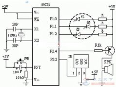 红外线遥控七色小彩灯程序及硬件设计