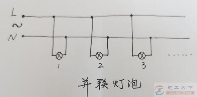 220v电灯并联时电路图接线方法 220v电灯并联时电路图接线方法