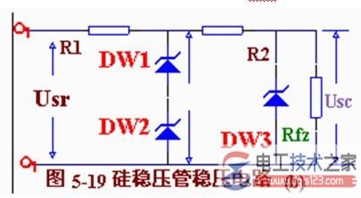 稳压二极管原理，稳压二极管稳压电路图