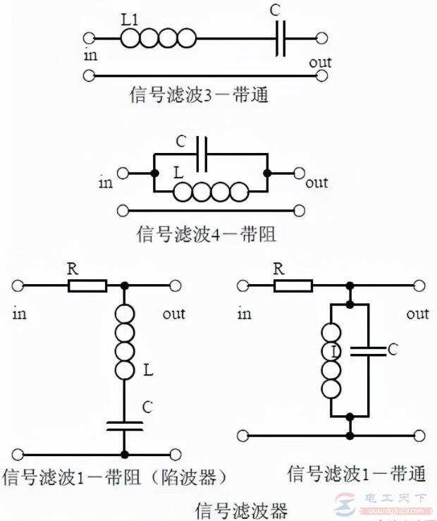 电源滤波器与信号滤波器的电路图