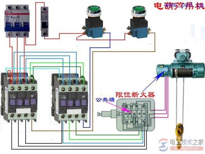 电葫芦吊机实物接线图是什么样的？