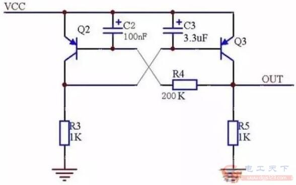 一个简单的输出短路保护电路图 一个简单的输出短路保护电路图