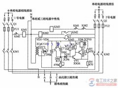 双路三相备用电源自投电路组成与工作原理图