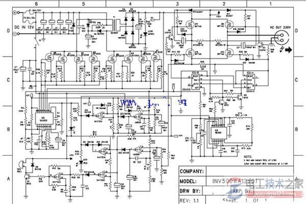 12V转220V逆变器电路原理图及接线方式