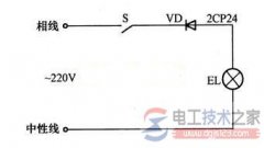 二极管如何延长白炽灯使用寿命？