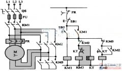 星三角启动电路的电气原理图