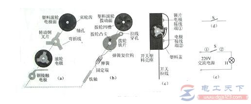 一例电灯老式拉线开关的接线方法