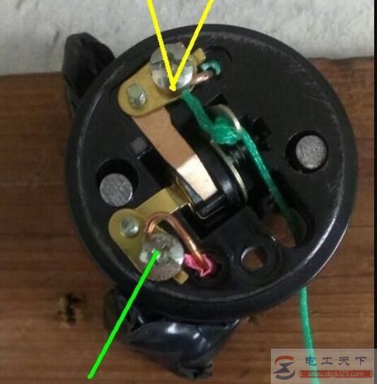 一例电灯老式拉线开关的接线方法