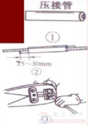 铝芯导线用压接管压接的方式