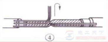 多股铜芯导线的直线连接方式
