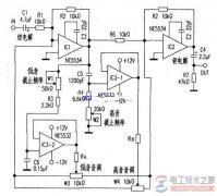 NE5532制作音调控制电路的工作原理图