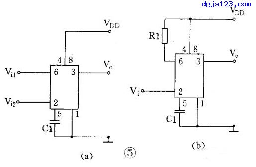 555定时器实现单稳类电路的三种工作方式