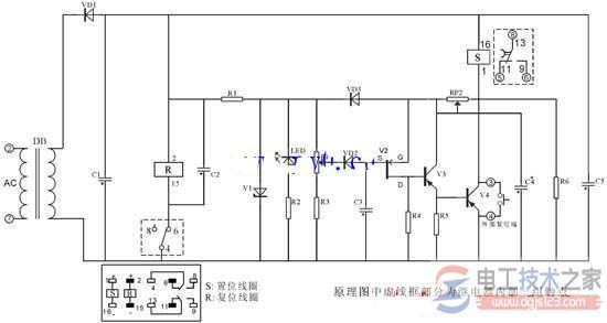 断电延时继电器的电路原理图与工作原理说明 断电延时继电器的电路原理图与工作原理说明