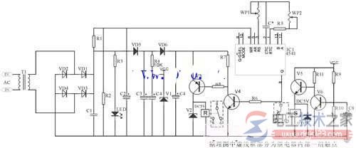 断电延时继电器的电路原理图与工作原理说明 断电延时继电器的电路原理图与工作原理说明