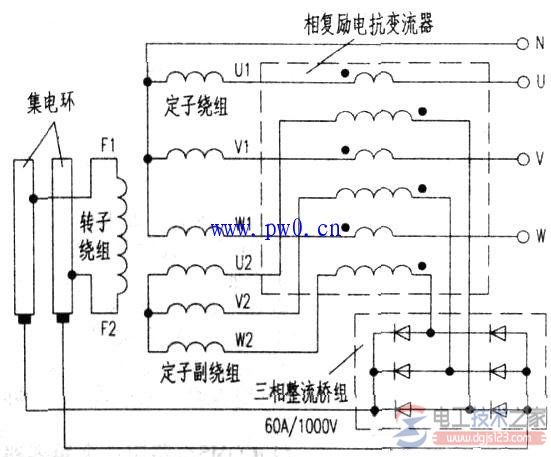 复励三相同步发电机的工作原理图