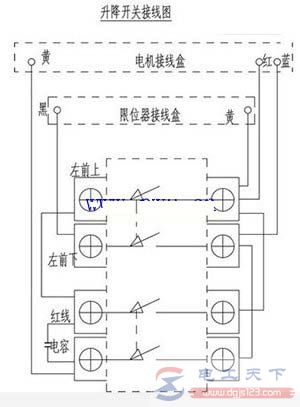 一例220v电动葫芦手柄的接线图