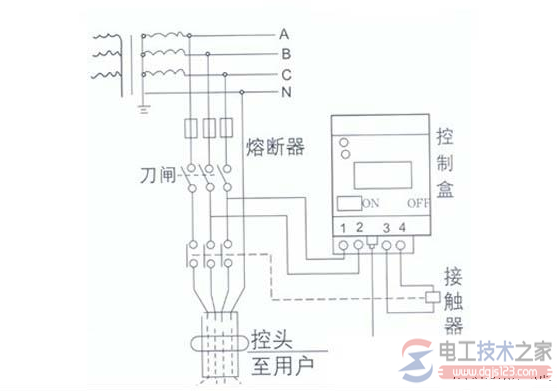 带漏电保护的空气开关的电气符号