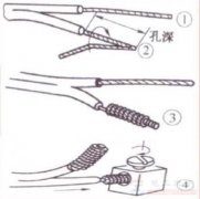 软线线头与针孔接线桩的连接方式