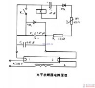 日光灯电子启辉器电路原理图解析