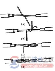 单股铜芯导线的直线连接方式