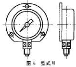 耐震压力表的凸装(墙装)式图解