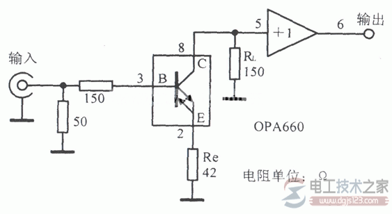 性能稳定的电缆放大电路图