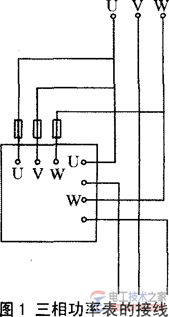 三相功率表测量三相功率的方法图解