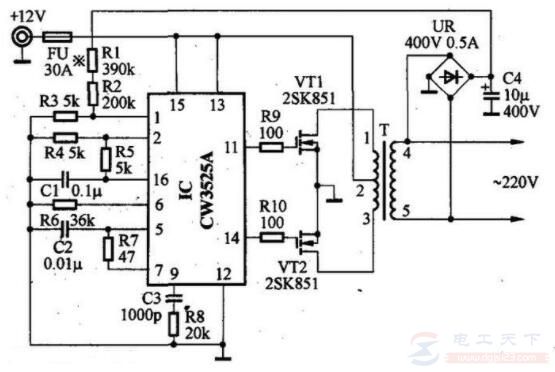 常见车载逆变器电路图及原理详解
