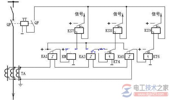 三段式零序电流保护的接线原理图解