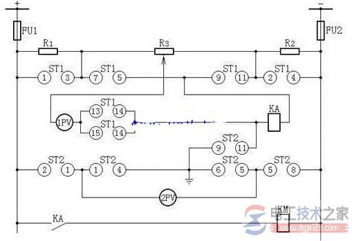 直流绝缘监视装置接线图及工作原理