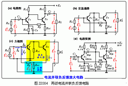 电流并联负反馈放大电路反馈类型的判断【图】