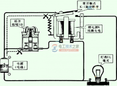 继电器常开触点如何控制线路断开？