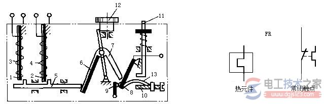 热继电器的符号_热继电器的原理图