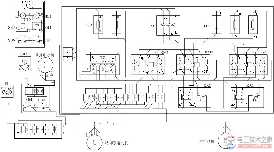 机床电气安装接线图怎么绘制？