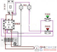 220v交流接触器与热继电器的接线图示例