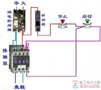如何画单相用接触器实物接线图？