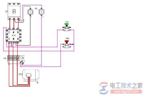 二个220v电源怎么接交流接触器？