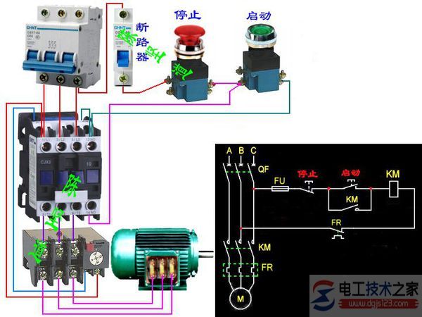 德力西380V CJX20910交流接触器怎么接线？