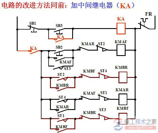 继电器与接触器控制电路接线图分析